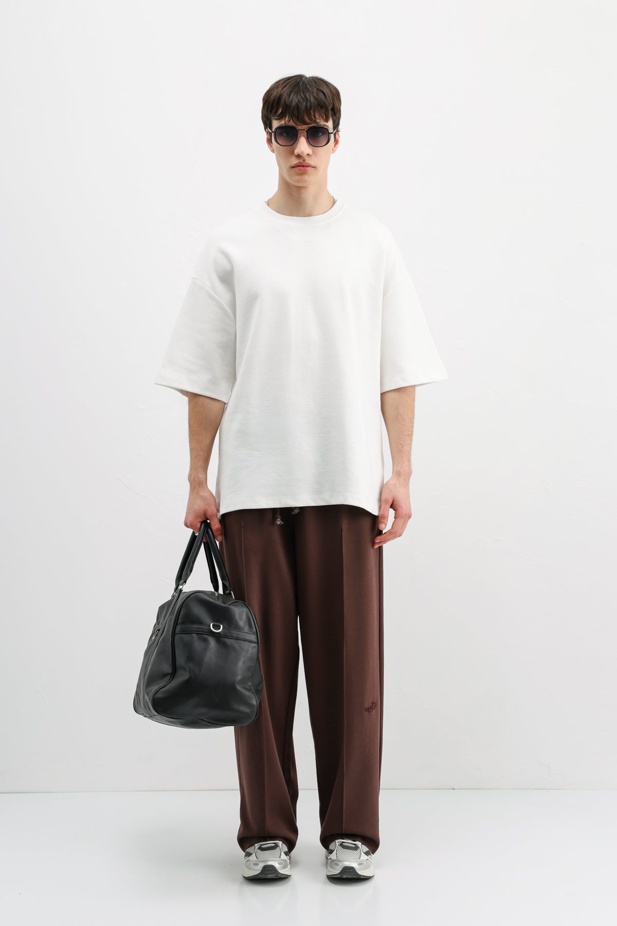 Baggy Fit Eşofman Alt Kahve