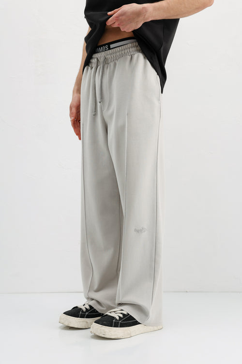Baggy Fit Eşofman Alt Buz Gri