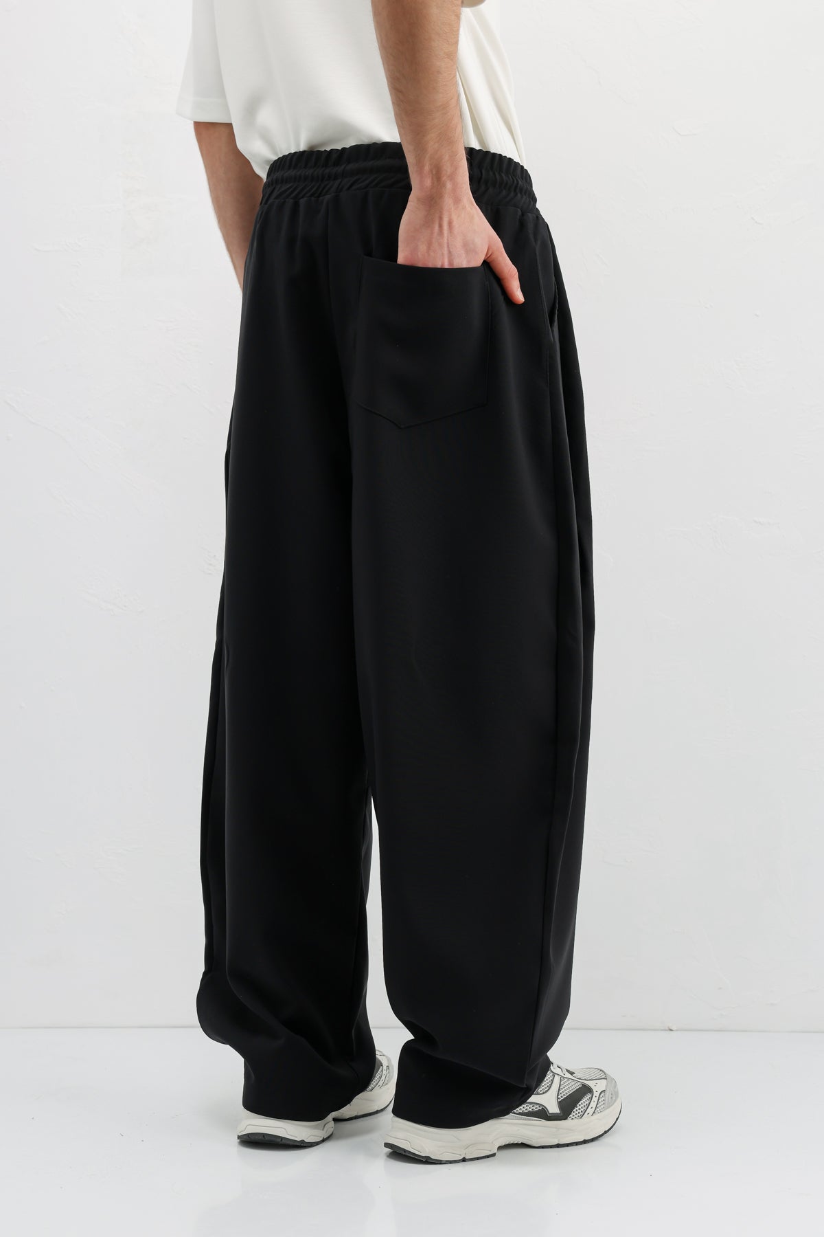 Balloon Fit Pantolon Siyah
