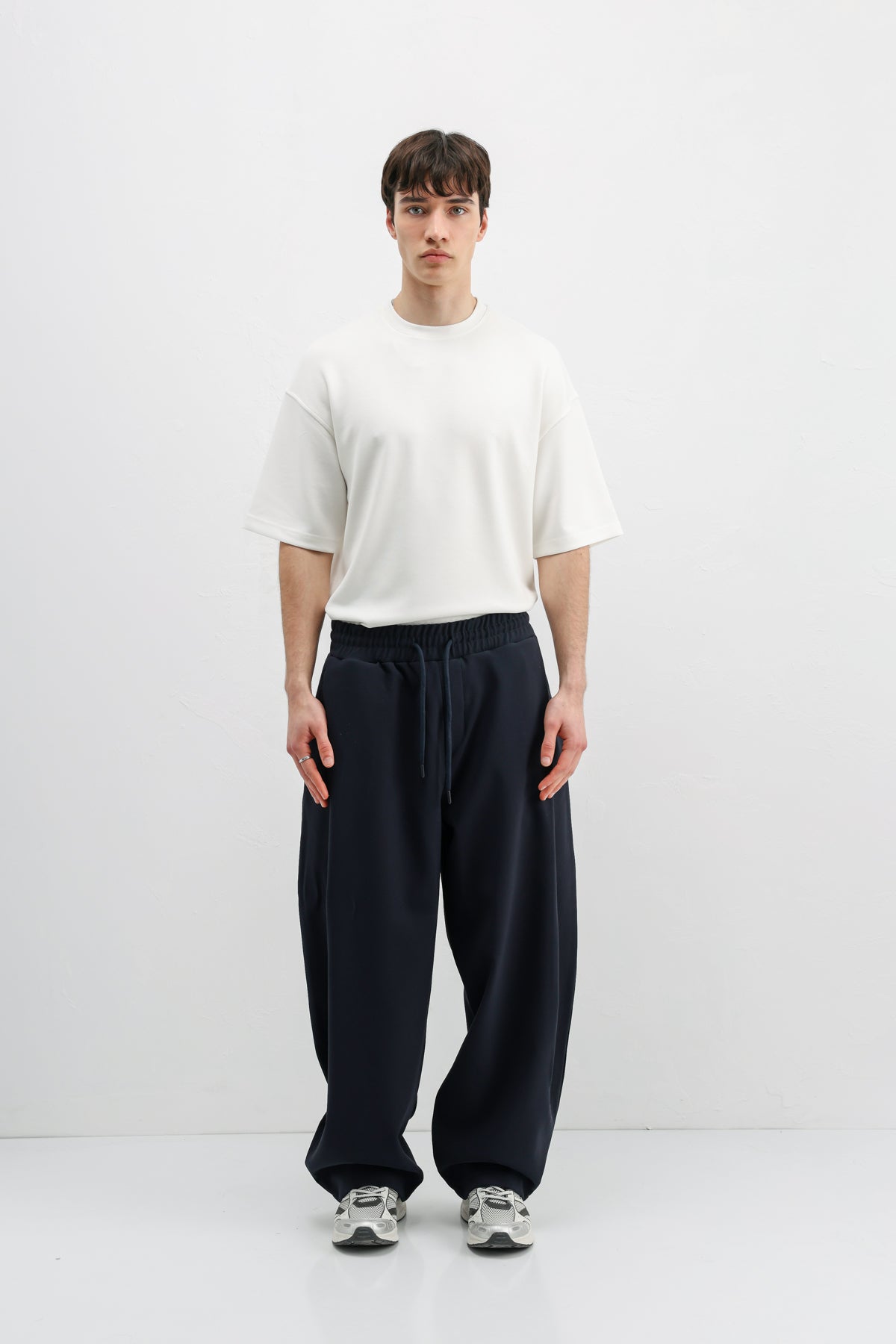 Balloon Fit Pantolon Lacivert