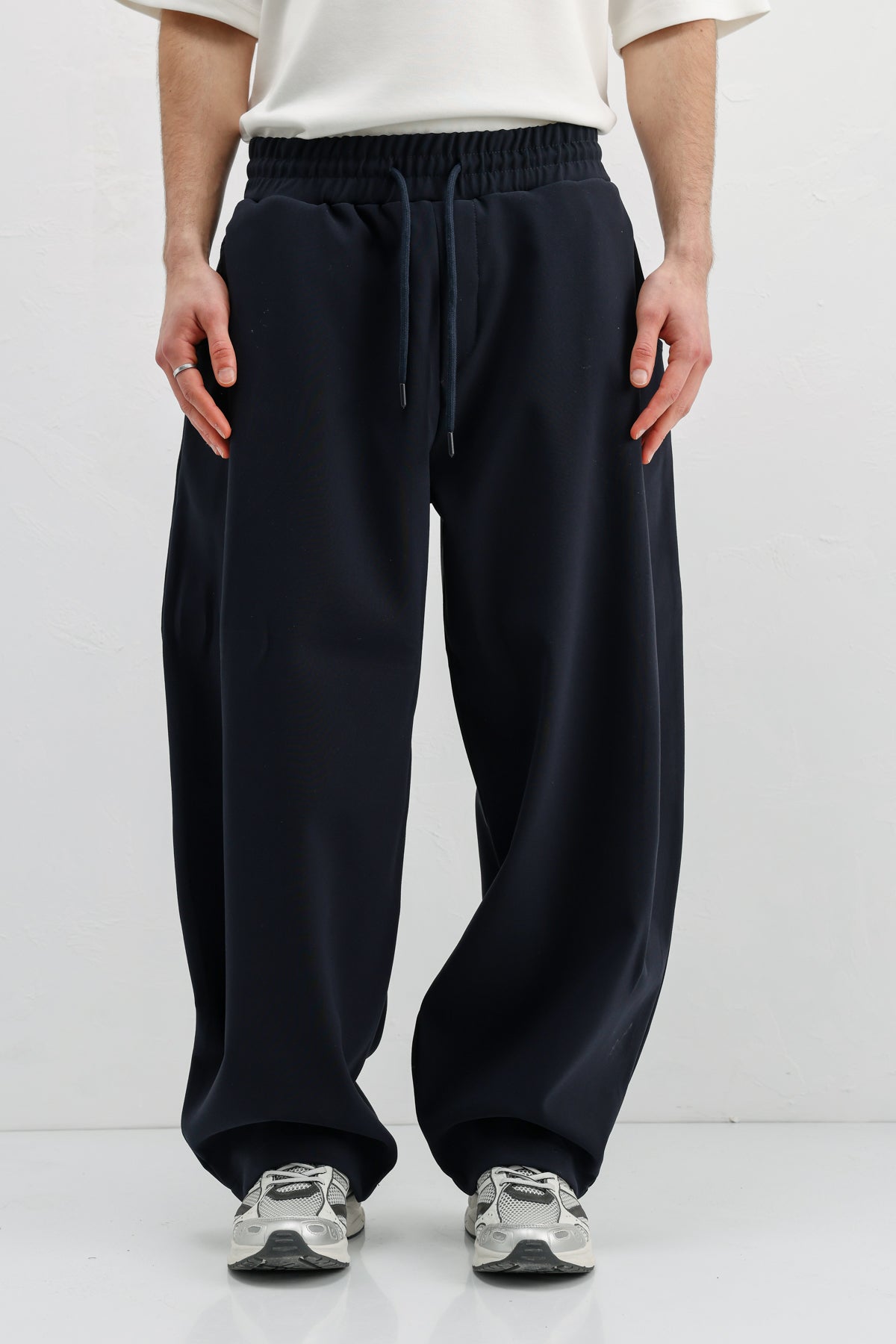 Balloon Fit Pantolon Lacivert