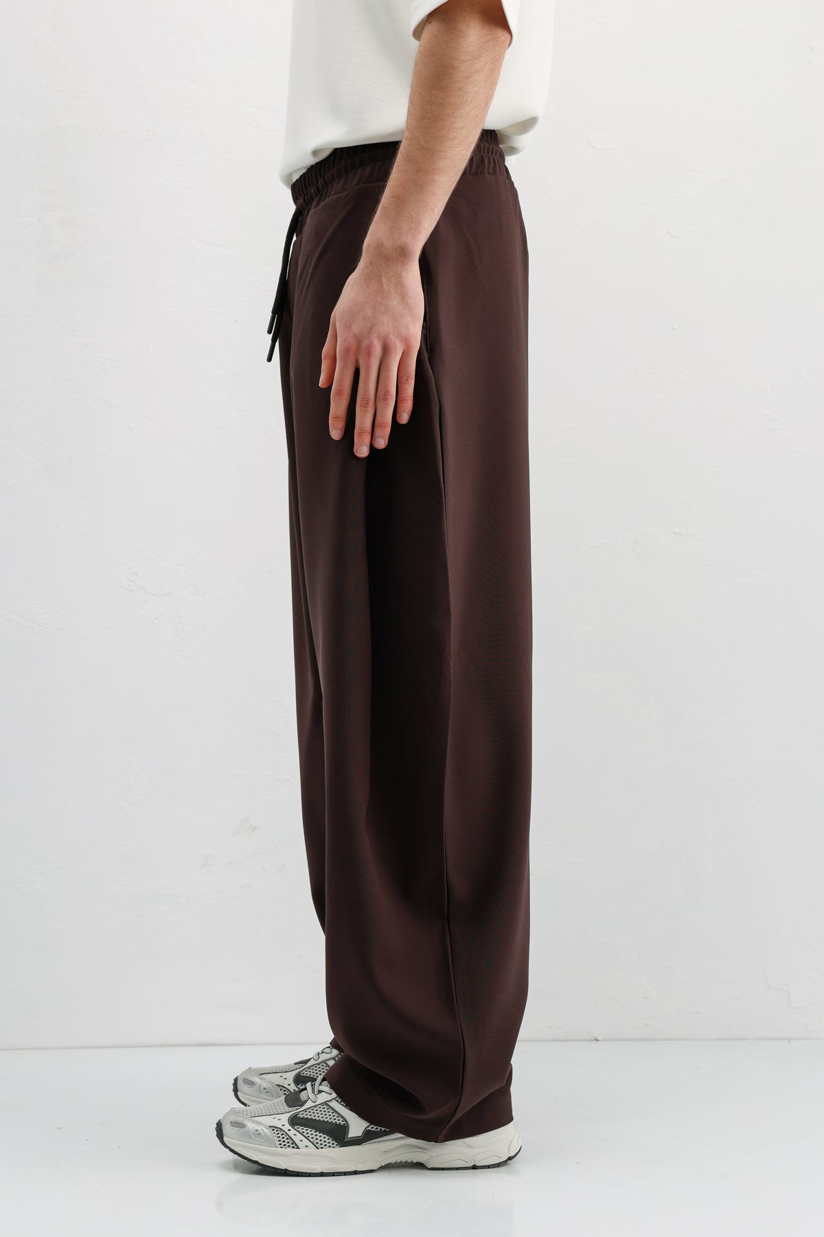 Balloon Fit Pantolon Koyu Kahve
