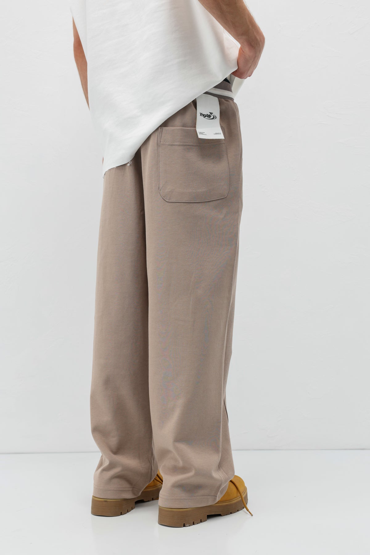 Bağcıklı Baggy Fit Eşofman Alt Vizon