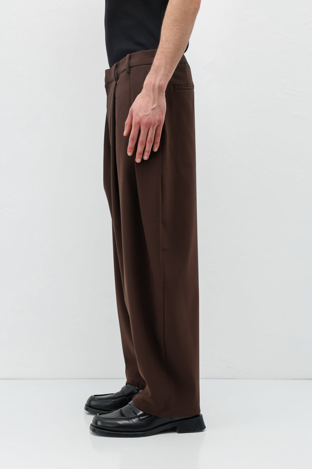 Barrel Fit Tailored Pantolon Kahve