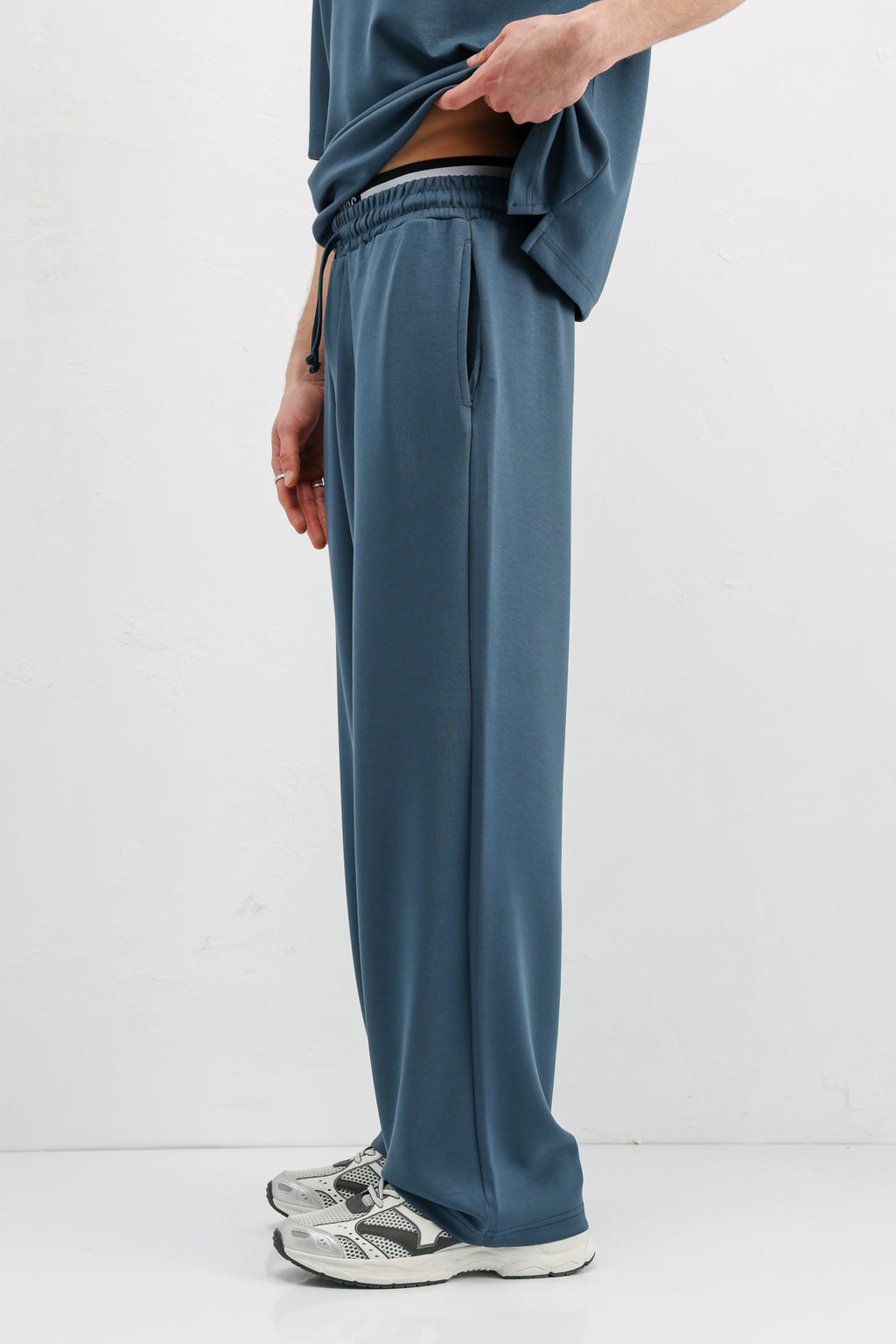 Modal Karışımlı Baggy Eşofman Alt Indigo