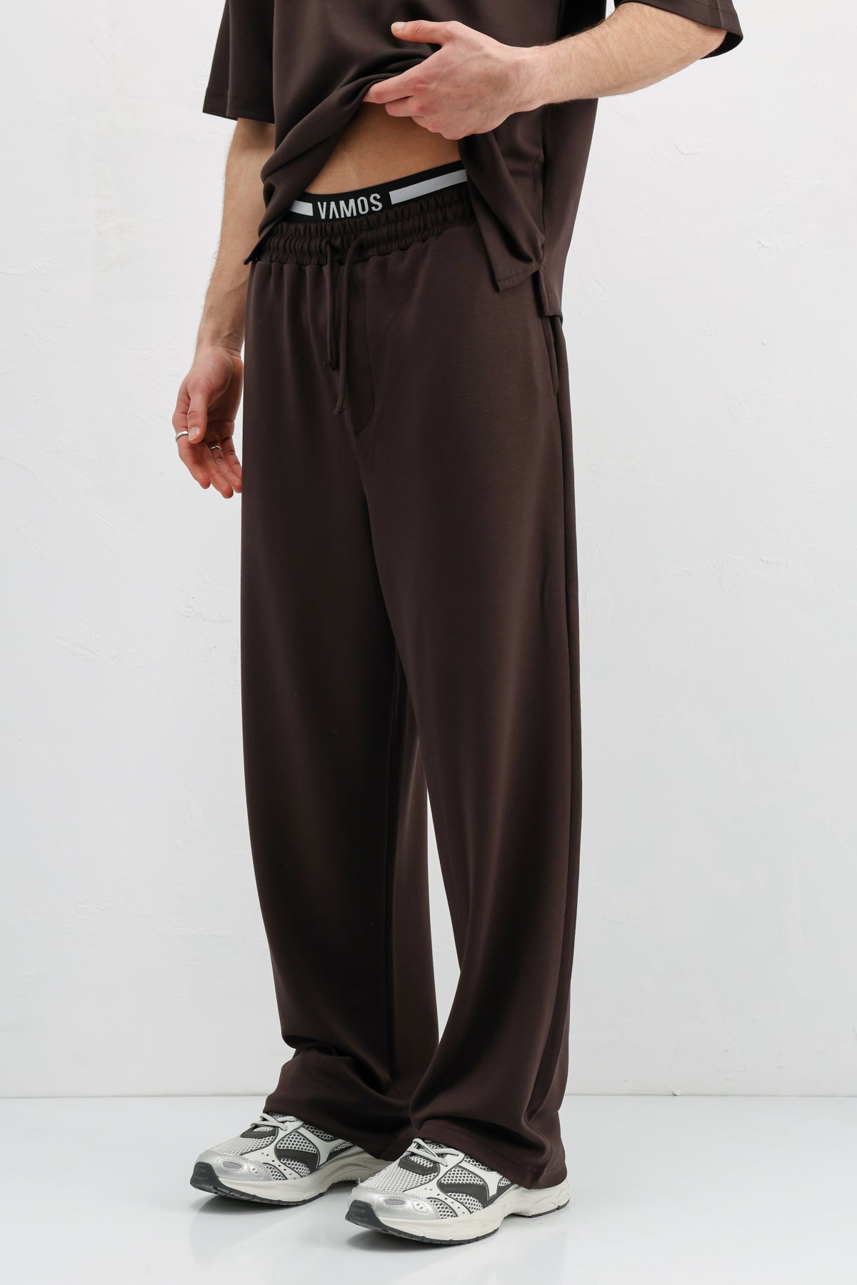 Modal Karışımlı Baggy Eşofman Alt Kahve