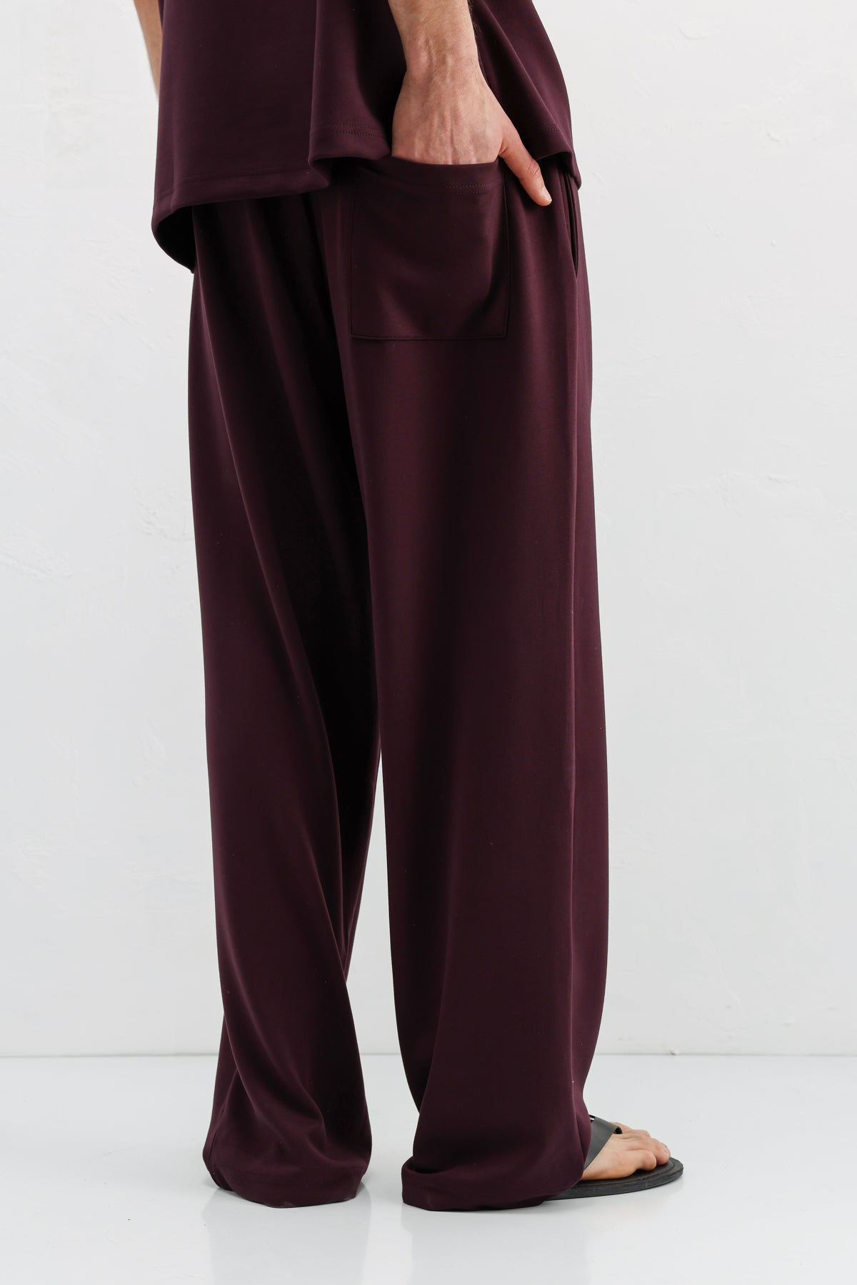 Modal Karışımlı Baggy Eşofman Alt Mürdüm