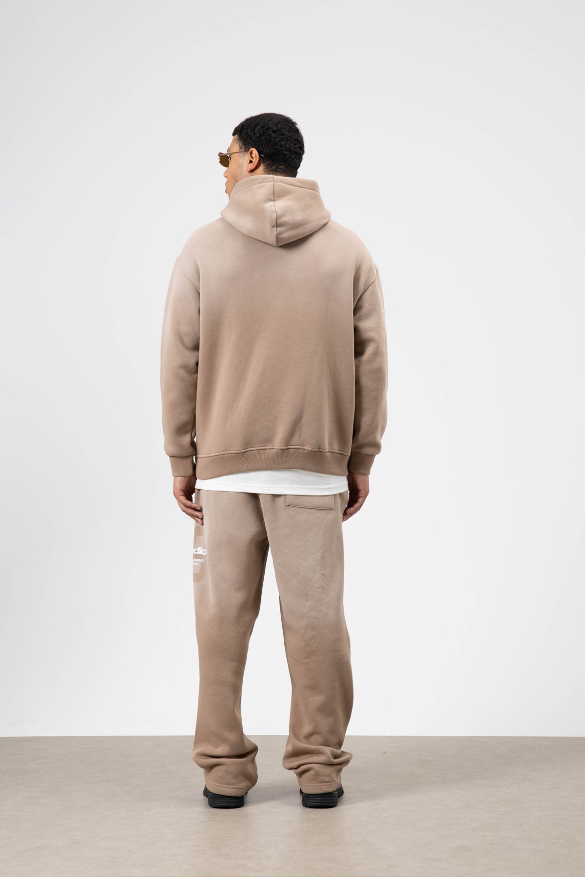 Oversize Baskılı Eşofman Takım Vizon