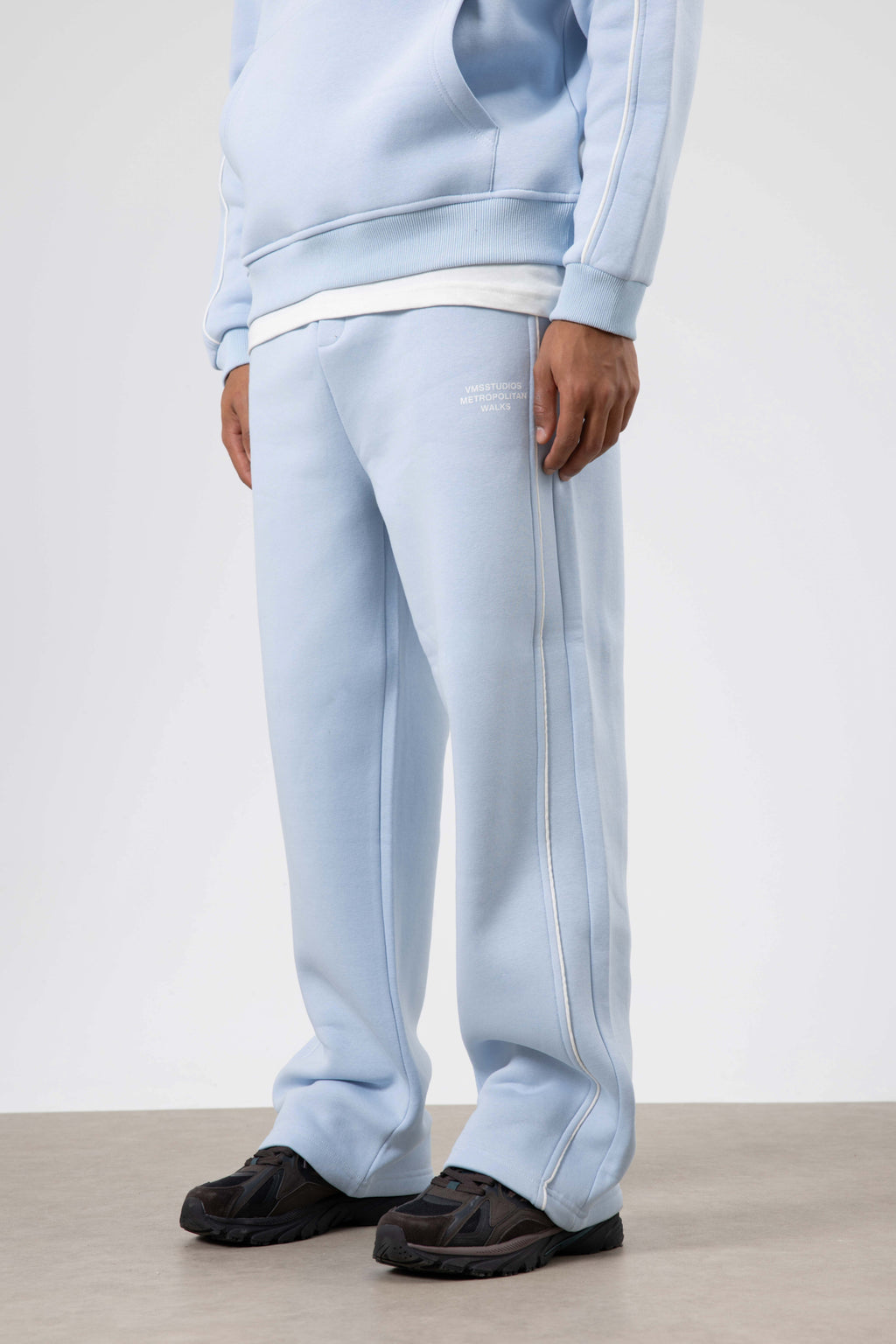 Çizgi Detaylı Oversize Eşofman Takım Bebe Mavi