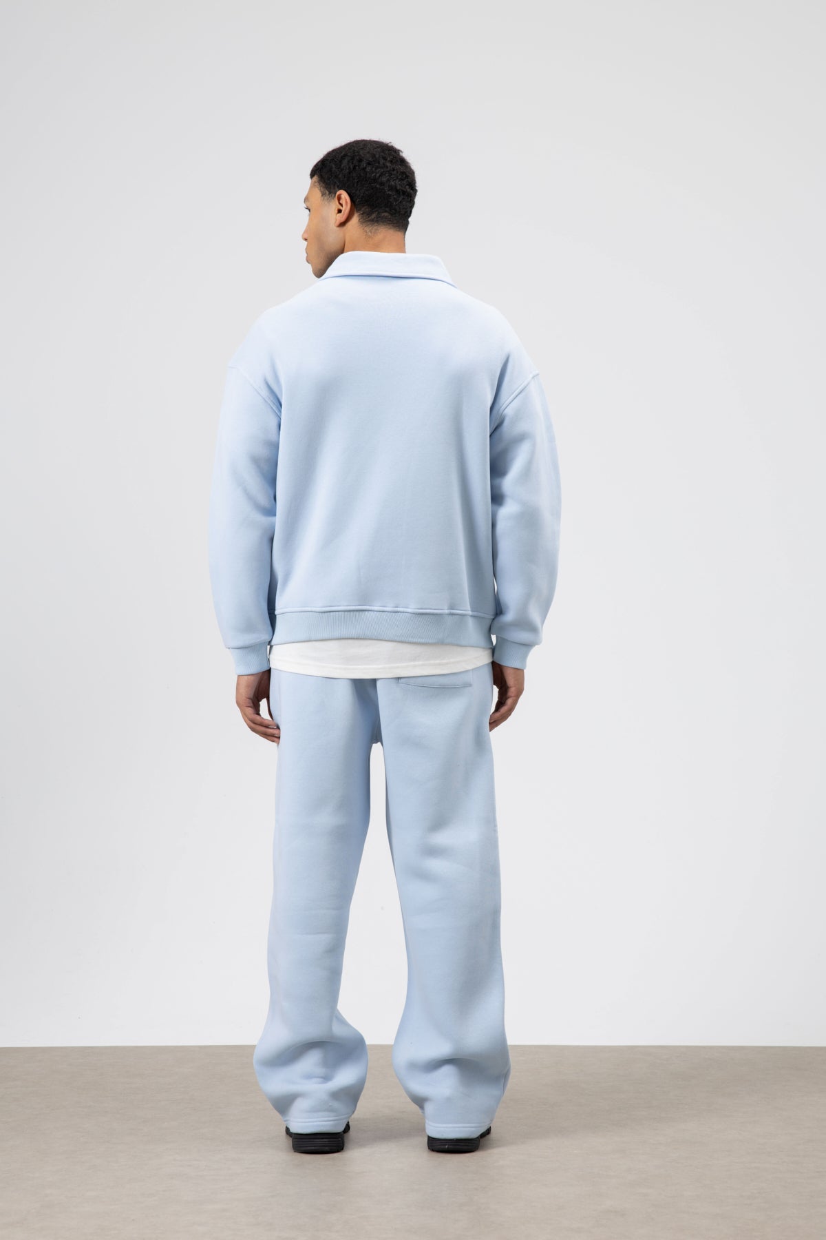 Çizgi Detaylı Oversize Eşofman Takım Bebe Mavi