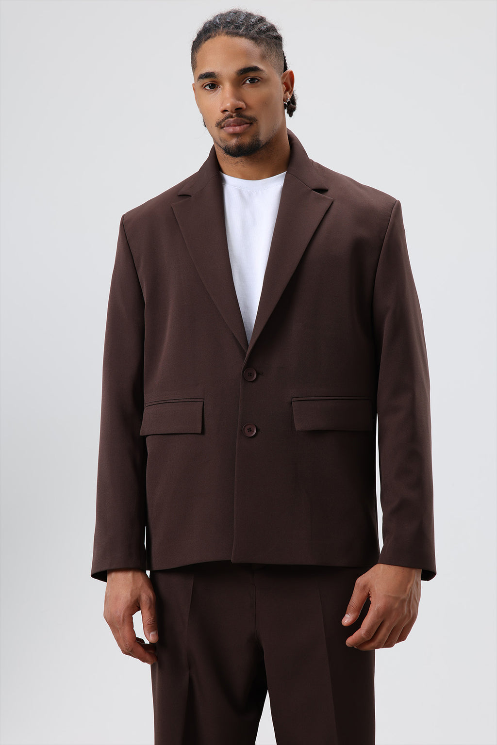Oversize  Takım Elbise Koyu Kahve