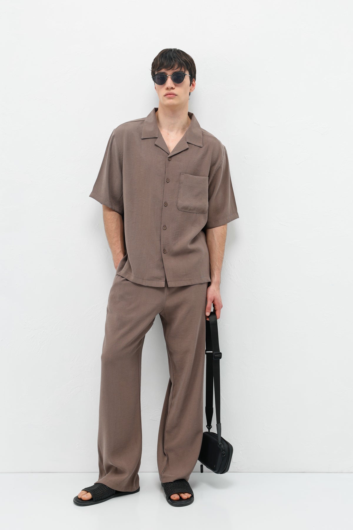 Relax Fit Modal Karışımlı Takım Vizon